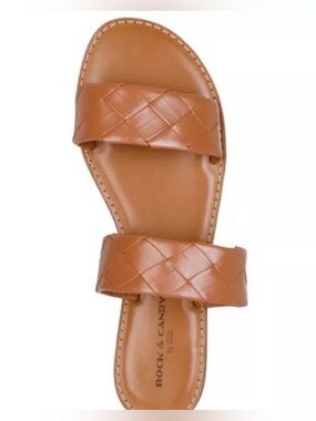 Rock and Candy by Zigi Women Tan Slide Sandals - Size 7